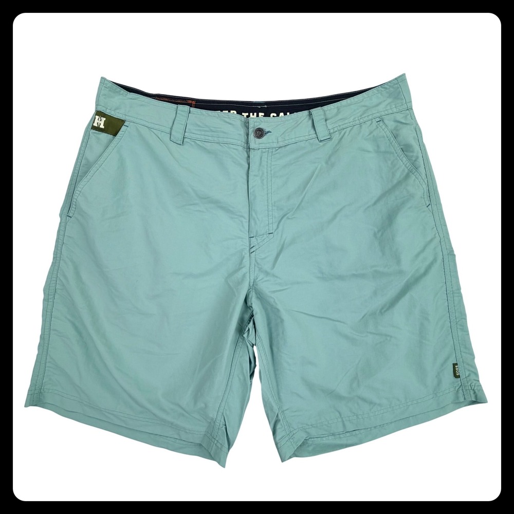 Howler Bros Horizon Hybrid Shorts Men 38 Mint Green Nylon Ripstop Fishing 10"